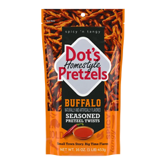 DOT'S HOMESTYLE PRETZELS Buffalo Seasoned Pretzel Twists, 16oz bag