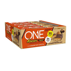 ONE REESE'S Peanut Butter Chocolate Flavored Layered Protein Bar, 2.12 oz (12 count)