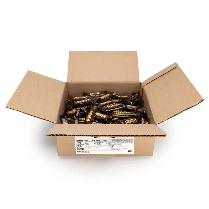 HEATH Chocolate English Toffee Snack Size Bars 5 lbs. Bulk Candy Box