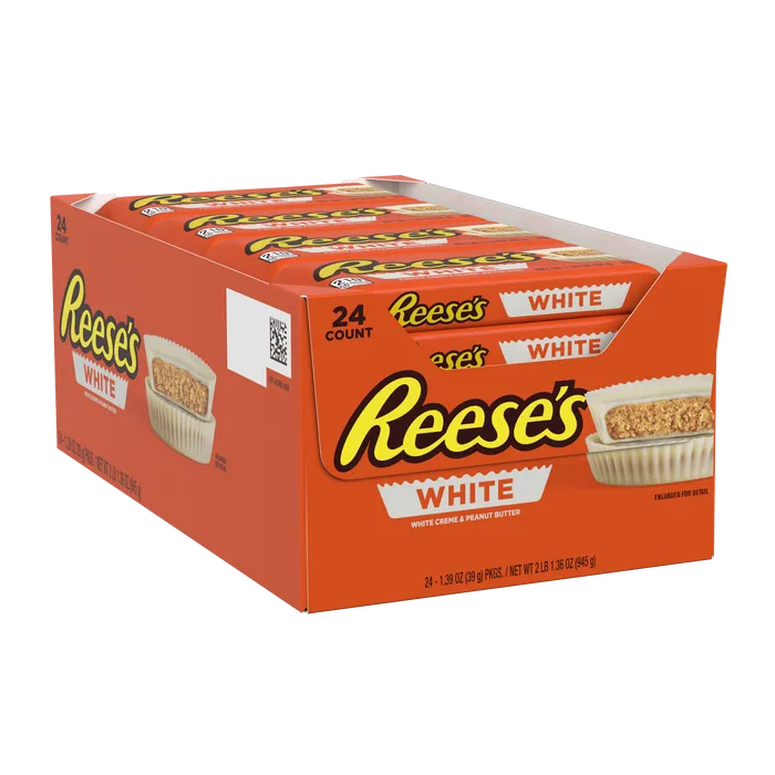 REESE'S White Creme Peanut Butter Cups, 1.39 oz (24 Count)