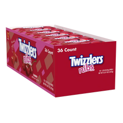 TWIZZLERS NIBS Cherry Flavored Licorice Style Candy Bags, 2.25 oz (36 Count)