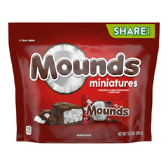 MOUNDS Dark Chocolate Coconut Miniatures 10.30oz Candy Bag