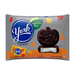 YORK Dark Chocolate Peppermint Patties Pumpkins, Fall Candy Bag, 8.6 oz