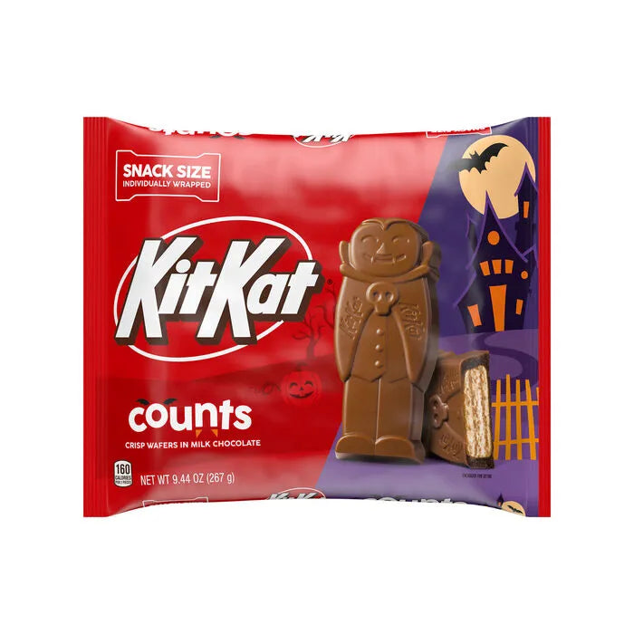 KIT KAT® Milk Chocolate Wafer Snack Size Halloween Counts, 9.44oz Candy Bag