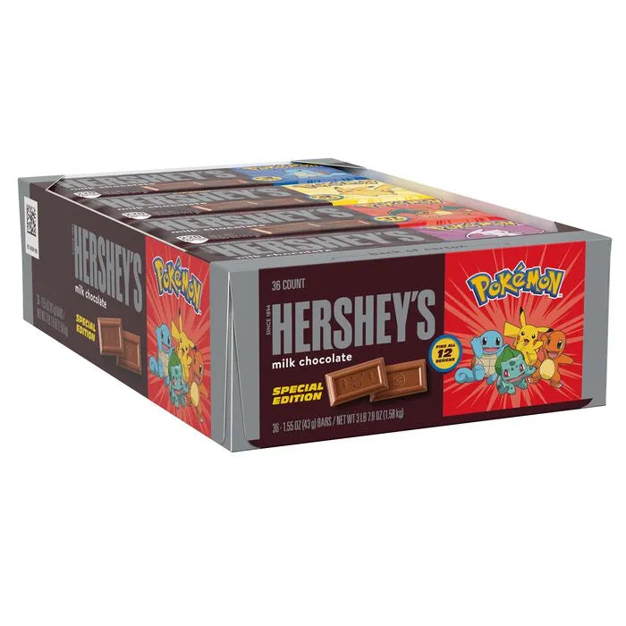 HERSHEY'S Milk Chocolate Pokémon Candy Bars, 1.55 oz (36 Count)