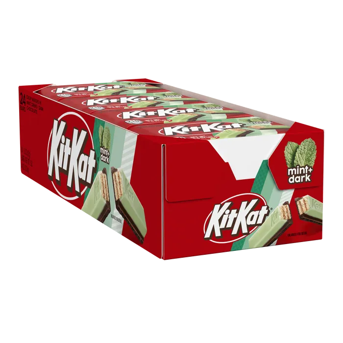 KIT KAT® DUOS Dark Chocolate and Mint Wafer Candy Bars, 1.5 oz (24 Count)