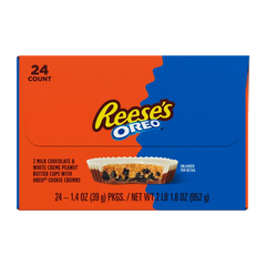 REESE'S OREO® Milk Chocolate and White Creme Peanut Butter Cups Candy Packs, 1.4 oz (24 Count)