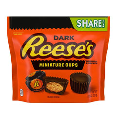 REESE'S Miniatures Dark Chocolate Peanut Butter Cups Candy Share Pack, 9.3 oz