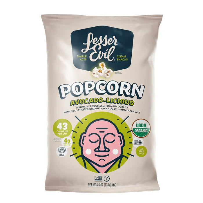 LesserEvil Avocado-licious Popcorn 4.6oz