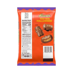 REESE'S Assorted Snack Size Milk Chocolate Peanut Butter Halloween Shapes, Variety Bag, 9 oz