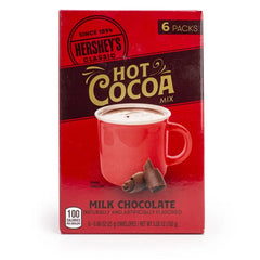 HERSHEY'S Milk Chocolate Hot Cocoa Mix, 0.88oz (6 Count)