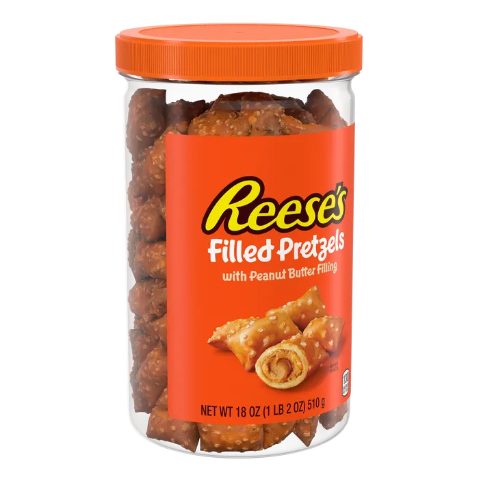 REESE'S Peanut Butter Filled Pretzels Jar,  18 oz