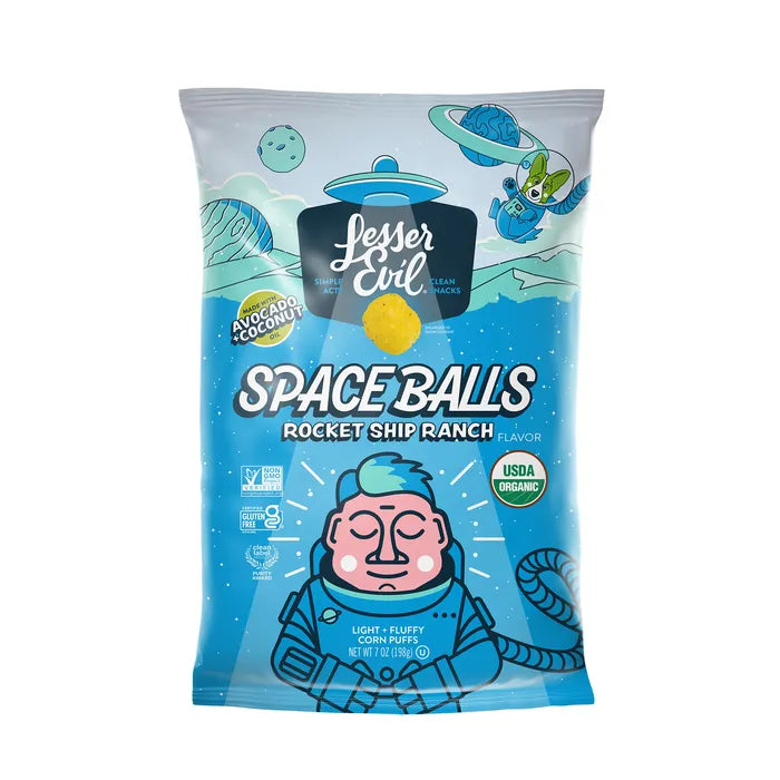 LesserEvil Rocket Ship Ranch Space Balls 7oz