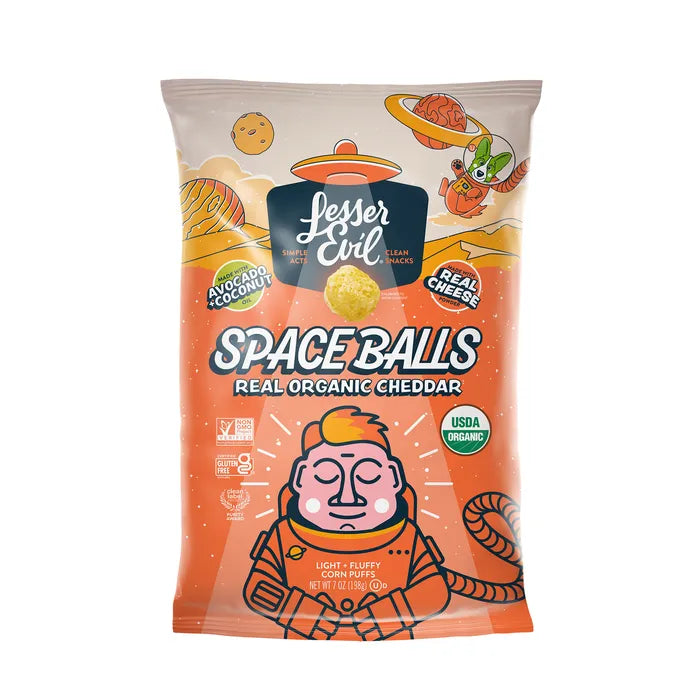 LesserEvil Cheese Space Balls 7oz