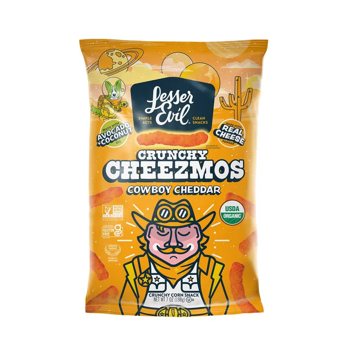 LesserEvil Cowboy Cheddar Cheezmos 7oz