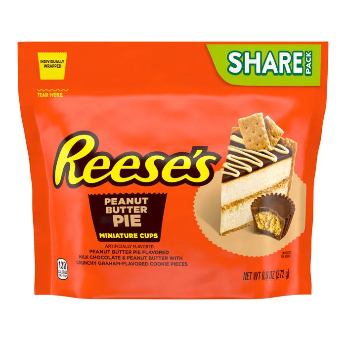 REESE'S Miniatures Peanut Butter Pie Flavored Peanut Butter Cups Candy  Share Pack, 9.6 oz